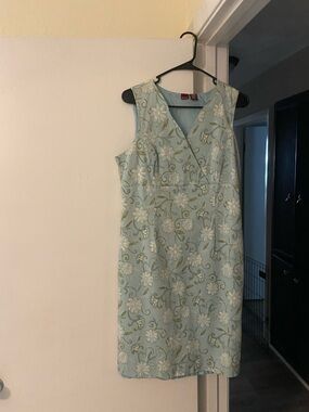 Merona Light Blue Floral Midi Dress